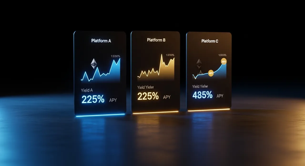 Ethereum staking comparison dashboard